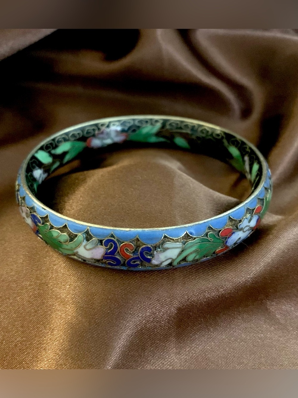 Vintage Double Sided Cloisonné Bracelet